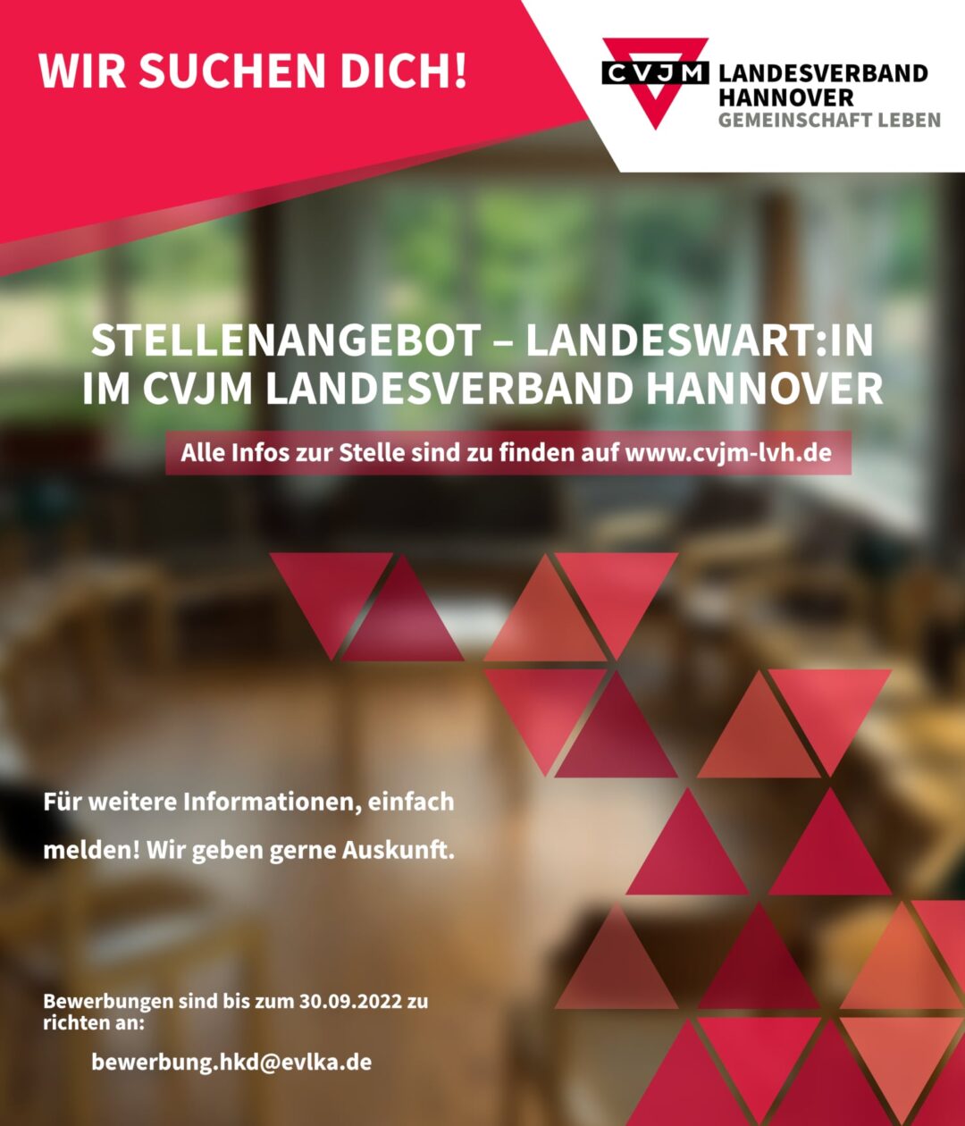 Stellenangebot – Landeswart:in im CVJM Landesverband Hannover