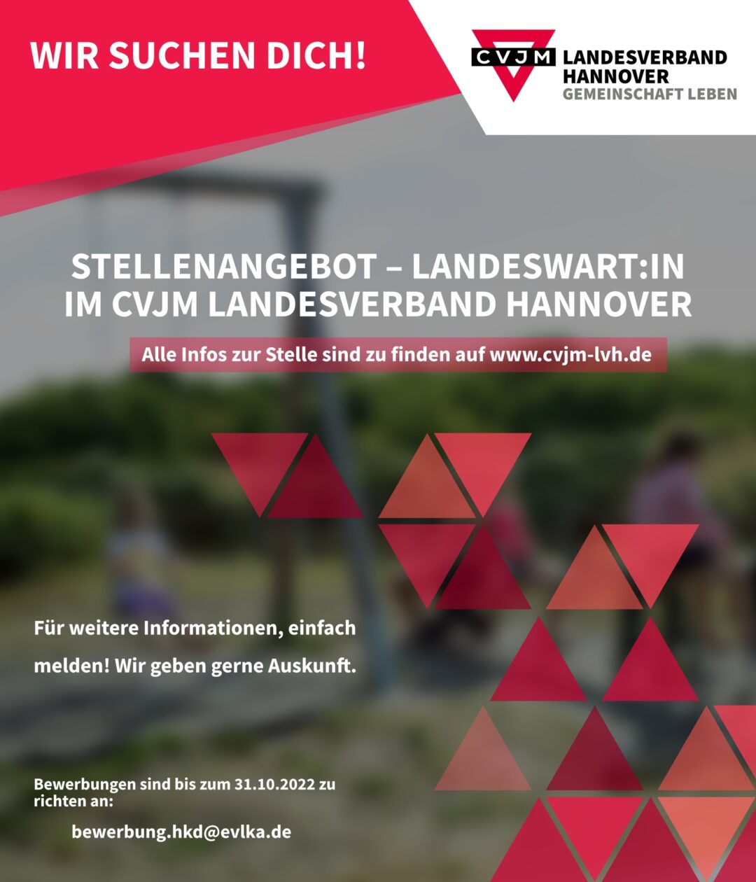 Stellenangebot – Landeswart:in im CVJM Landesverband Hannover